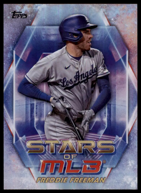 Freddie Freeman 2023 Topps Stars of MLB baseball card featuring Los Angeles Dodgers player