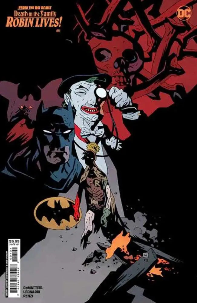 Comic book cover of Batman and Joker for DC trading cards Death In The Family variant
