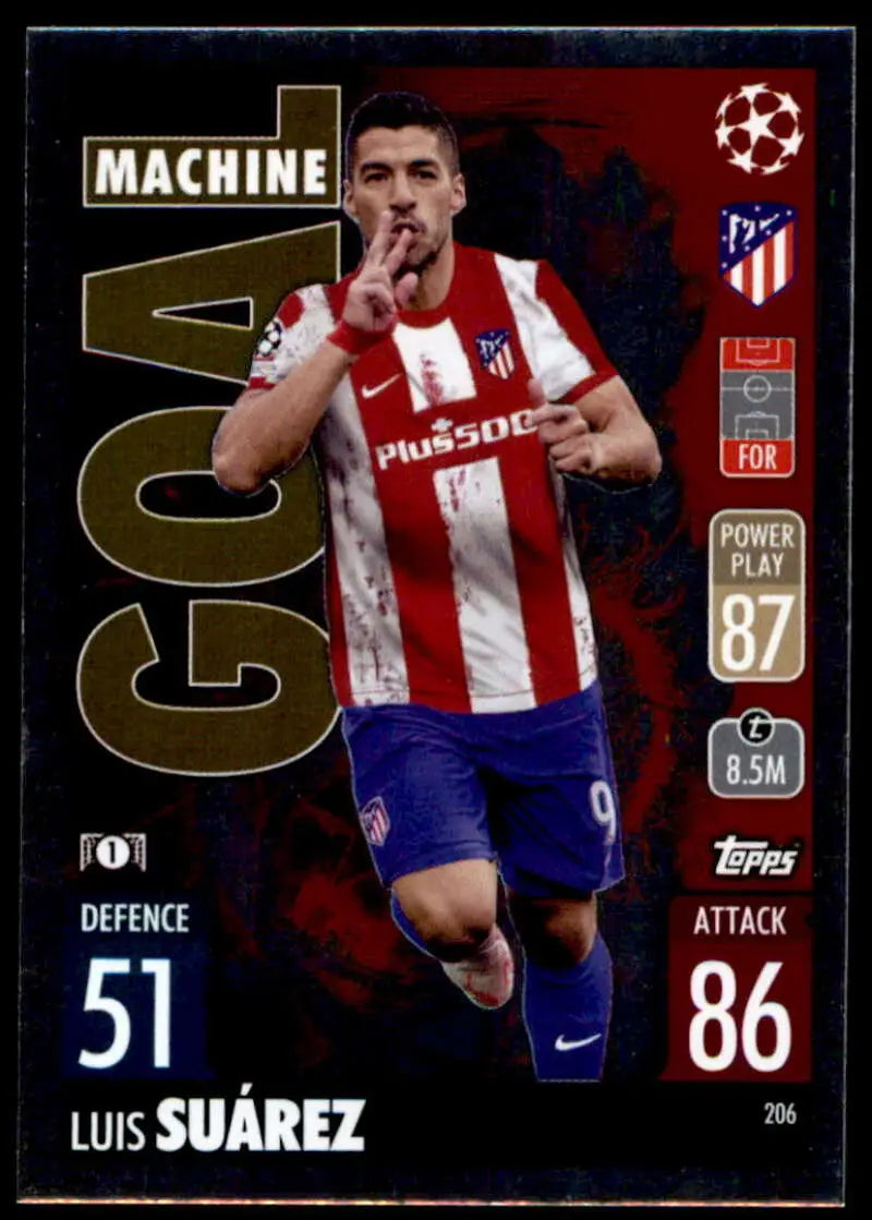 2021-22 Topps Match Attax UEFA Champions League #206 Luis Suarez Goal Machine NM-MT