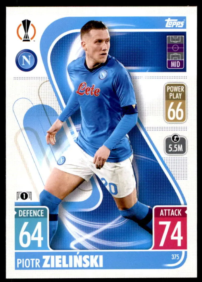 2021-22 Topps Match Attax UEFA Champions League #375 Piotr Zielinski NM-MT