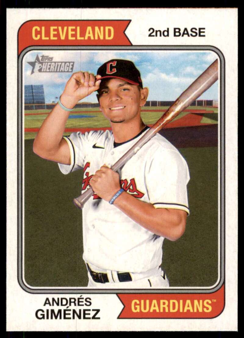 2023 Topps Heritage #361 Andres Gimenez NM-MT Guardians