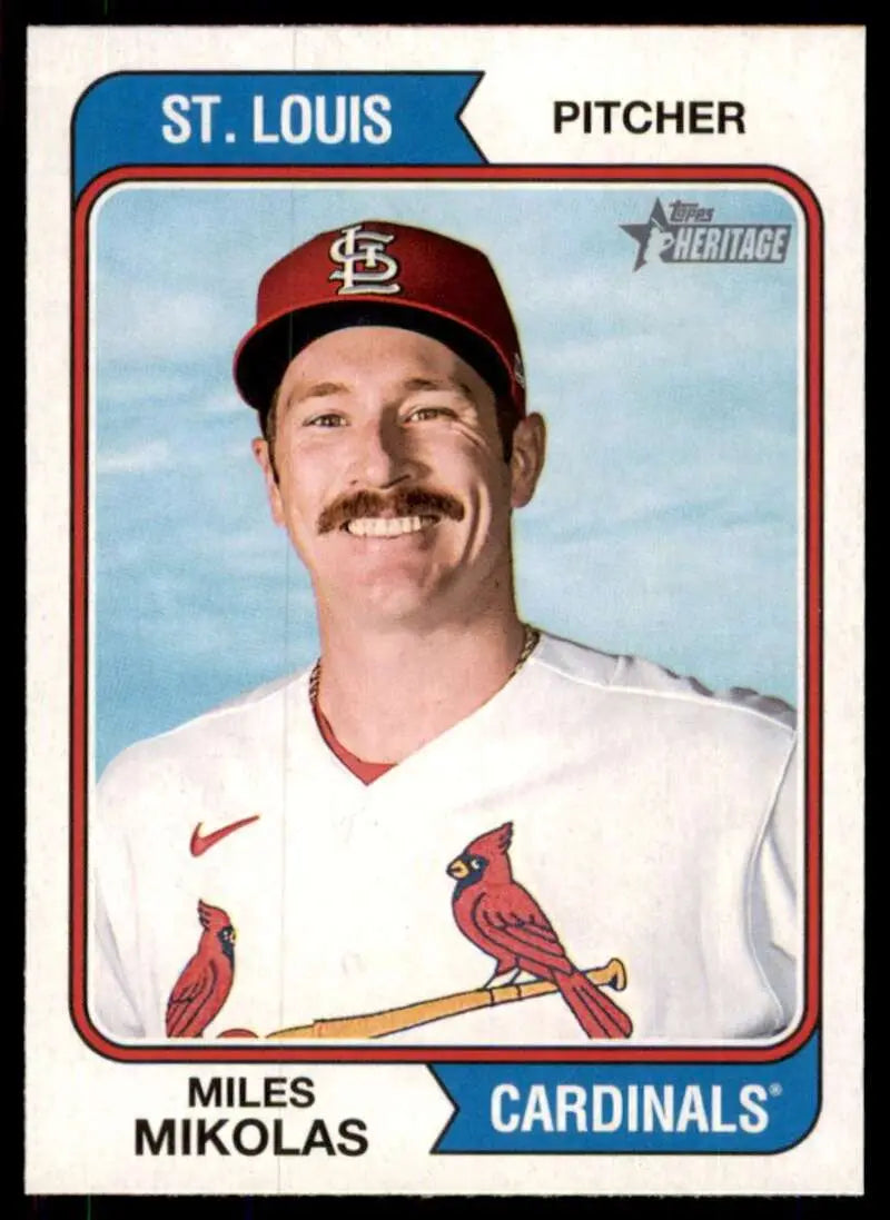 2023 Topps Heritage #393 Miles Mikolas NM Near Mint Cardinals