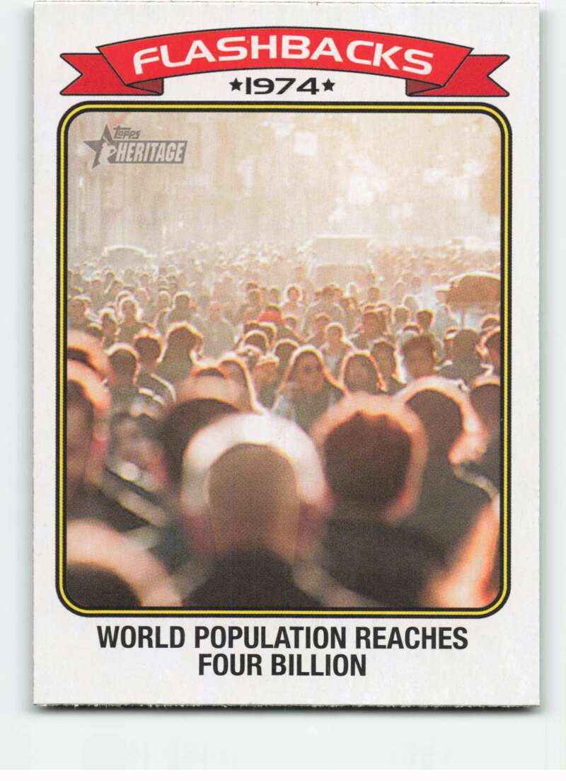 2023 Topps Heritage News Flashbacks #NF-2 World Population NM-MT