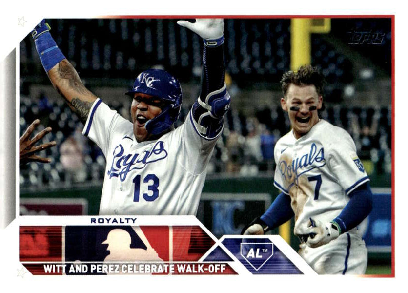 2023 Topps Update Series #US36 Salvador Perez/Bobby Witt Jr. Veteran Combo NM-MT