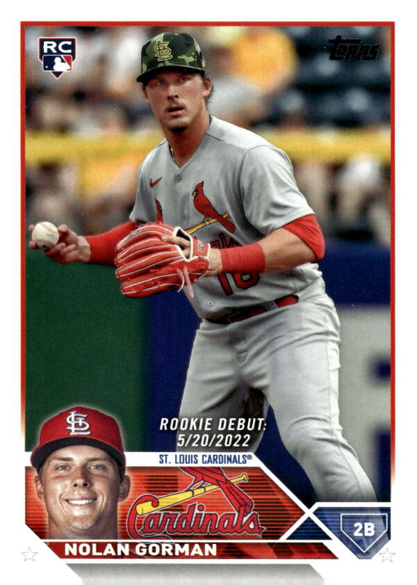 2023 Topps Update Series #US212 Nolan Gorman Rookie Debut NM-MT
