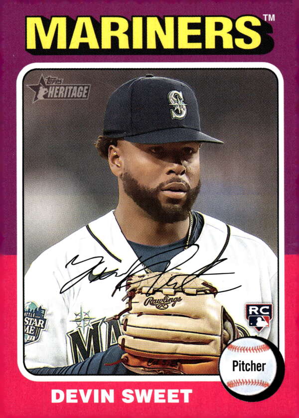 2024 Topps Heritage #242 Devin Sweet NM-MT RC Rookie Mariners