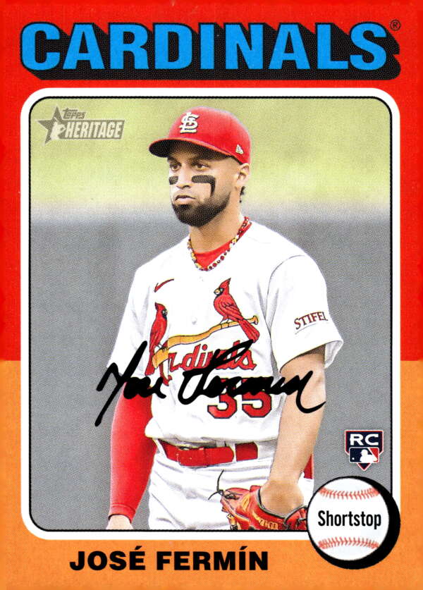 2024 Topps Heritage #322 Jose Fermin NM-MT RC Rookie Cardinals