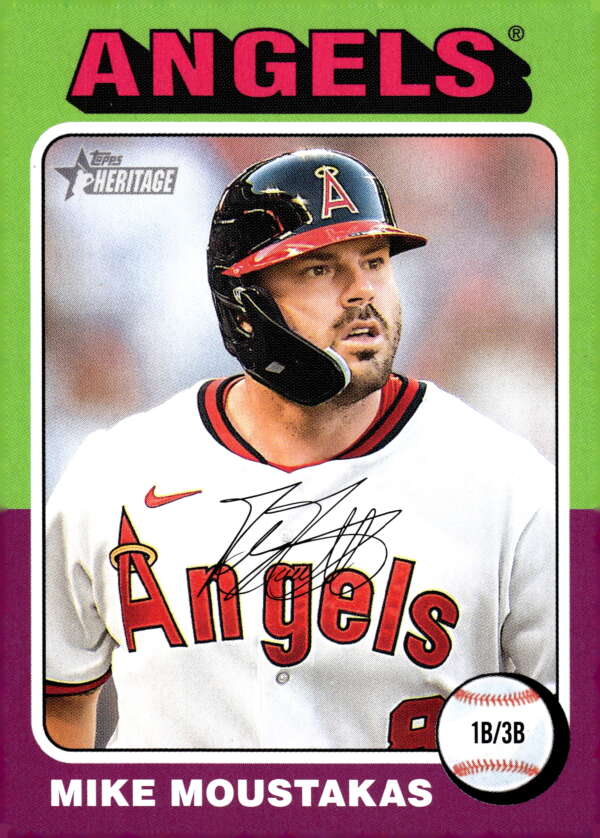 2024 Topps Heritage #347 Mike Moustakas NM-MT Angels