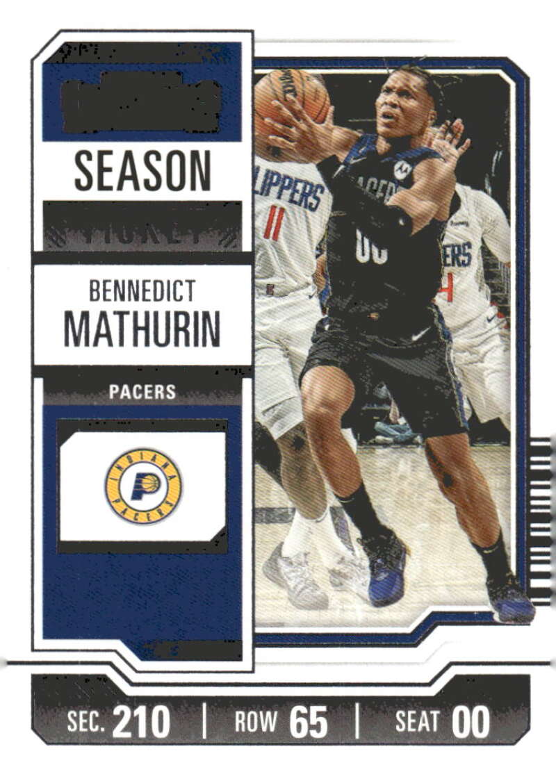 2023-24 Panini Contenders Season Ticket Retail #10 Bennedict Mathurin NM-MT Pacers