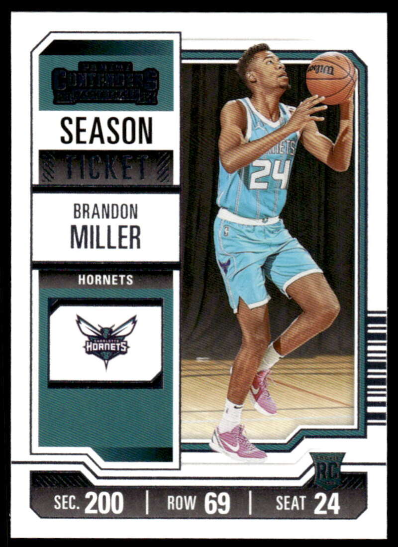 2023-24 Panini Contenders Season Ticket Retail #24 Brandon Miller NM-MT Hornets