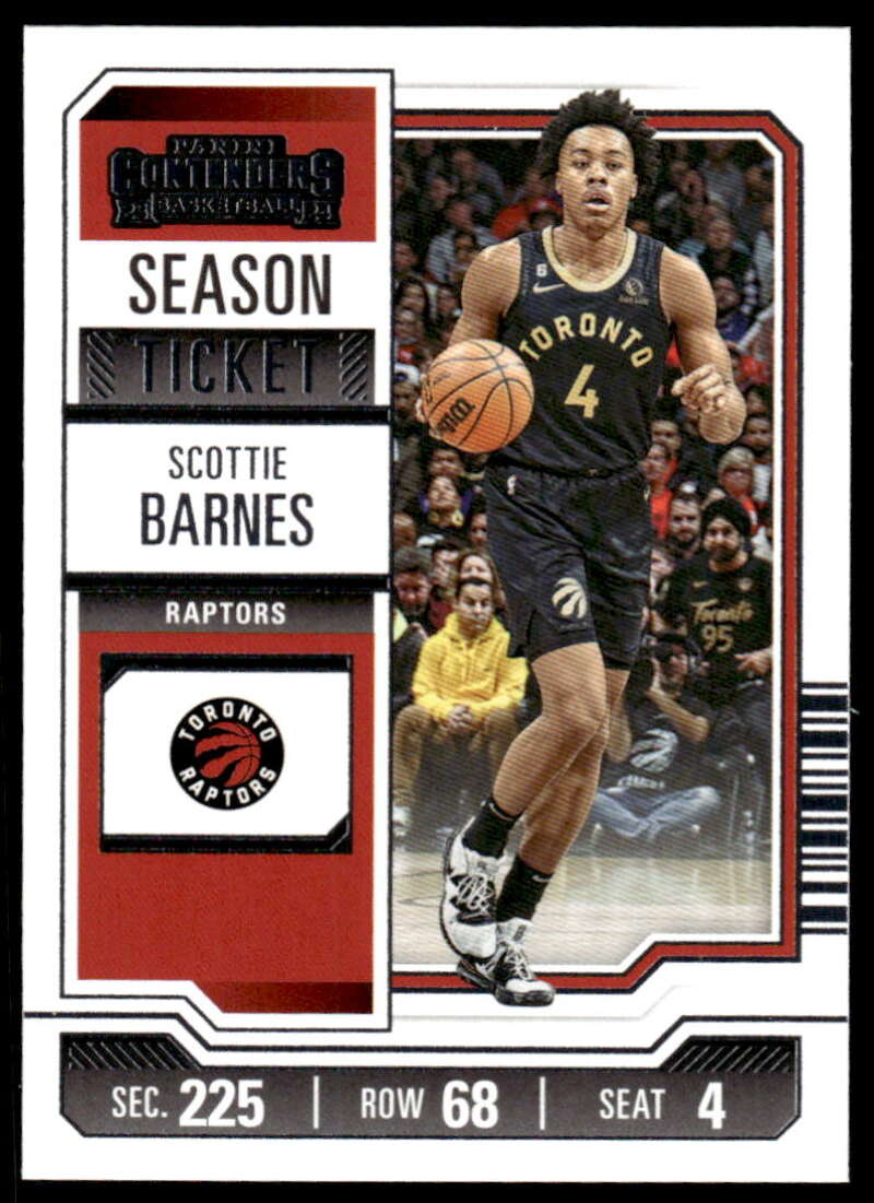 2023-24 Panini Contenders Season Ticket Retail #37 Scottie Barnes NM-MT Raptors