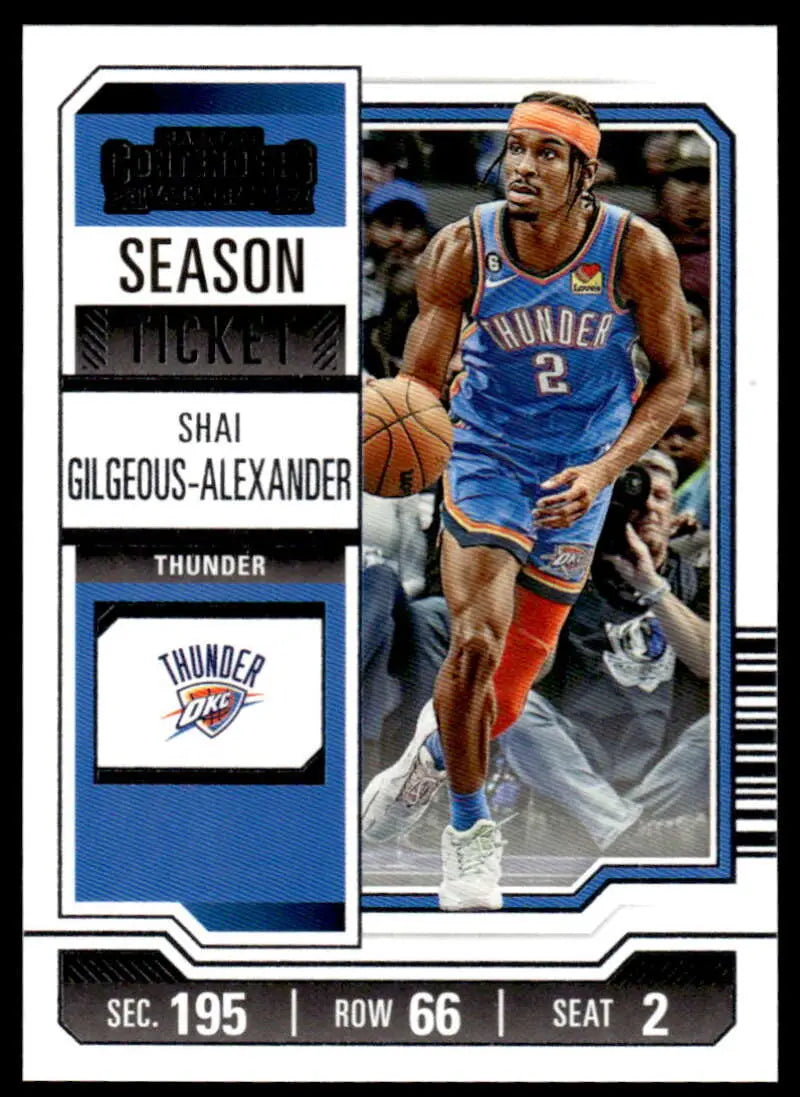 2023-24 Panini Contenders Season Ticket Retail #52 Shai Gilgeous-Alexander NM-MT Thunder