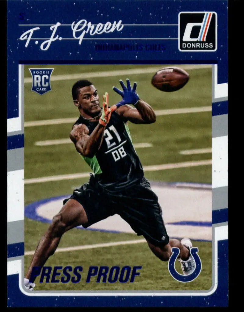 2016 Donruss Rookies Press Proofs Blue #343 T.J. Green NM-MT Colts