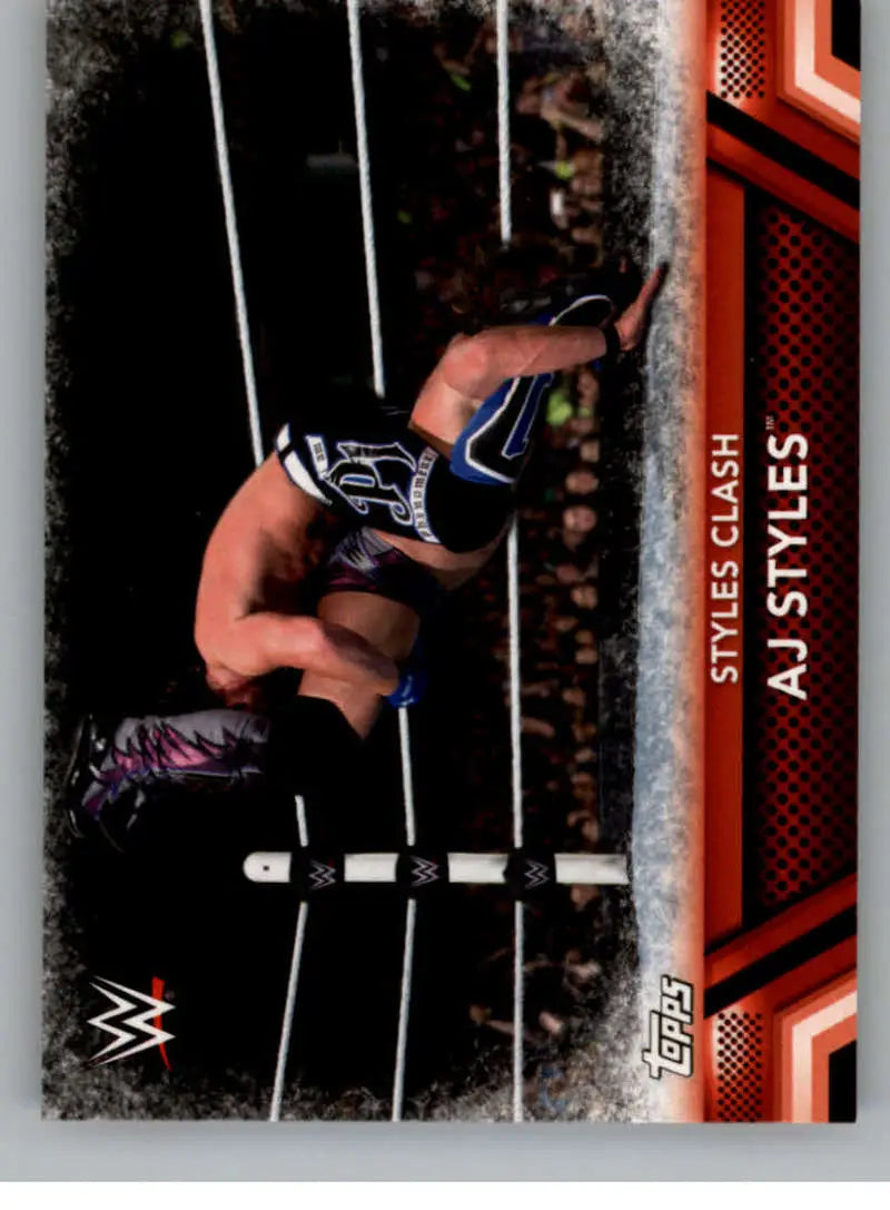 2017 Topps Then Now Forever Finishers and Signature Moves #F-25 AJ Styles Styles Clash NM-MT