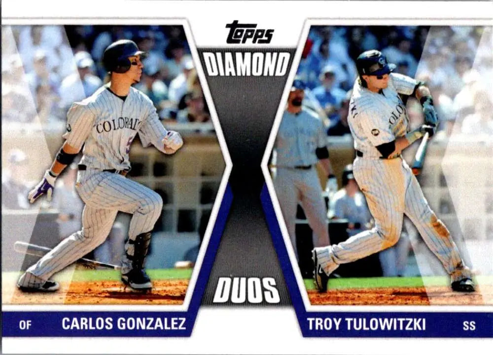 2011 Topps Diamond Duos Series 1 #DD-GT Carlos Gonzalez/Troy Tulowitzki NM-MT