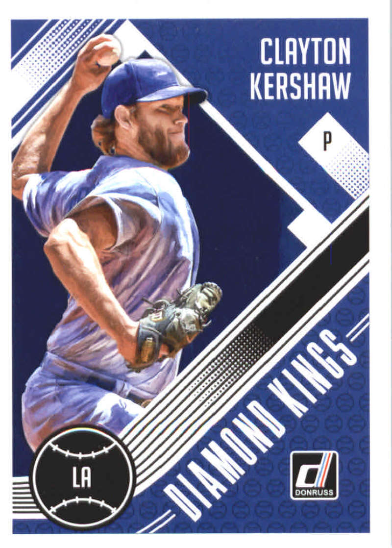 2018 Donruss #14 Clayton Kershaw Diamond King NM-MT Dodgers