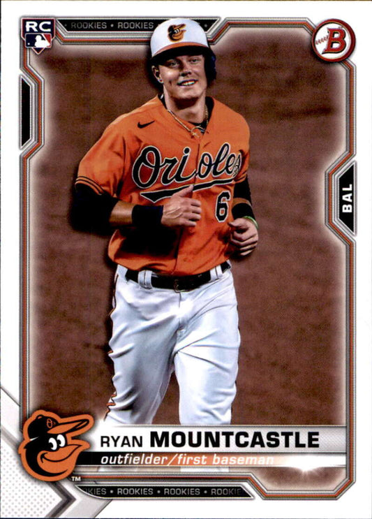 2021 Bowman #41 Ryan Mountcastle NM-MT RC Rookie Baltimore Orioles Baseball Card Image 1