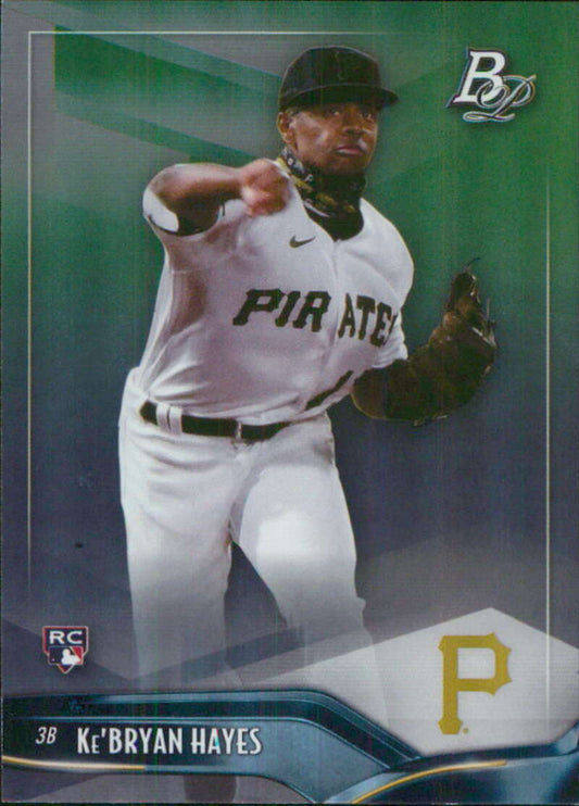 2021 Bowman Platinum #51 Ke'Bryan Hayes NM-MT RC Rookie Pittsburgh Pirates Baseball Card Image 1