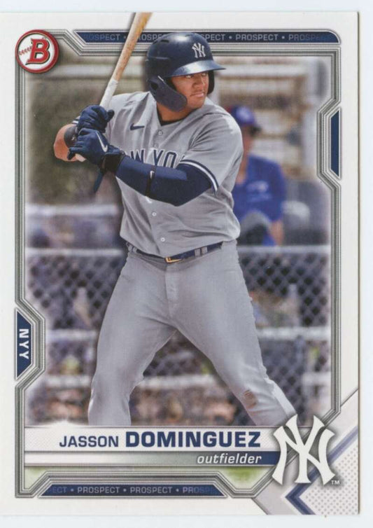 2021 Bowman Draft #BD-77 Jasson Dominguez NM-MT New York Yankees Baseball Card Image 1