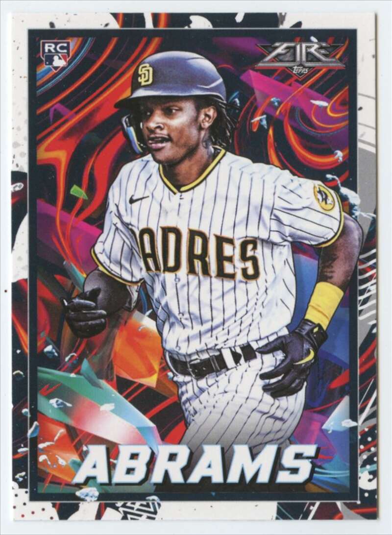 2022 Topps Fire #79 CJ Abrams NM-MT RC Rookie San Diego Padres Baseball Card Image 1