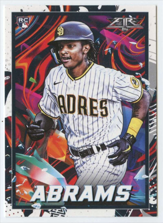 2022 Topps Fire #79 CJ Abrams NM-MT RC Rookie San Diego Padres Baseball Card Image 1