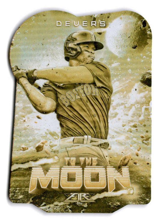 2022 Topps Fire To The Moon Gold Minted #TTM-20 Rafael Devers NM-MT Boston Red Sox Baseball Card Image 1