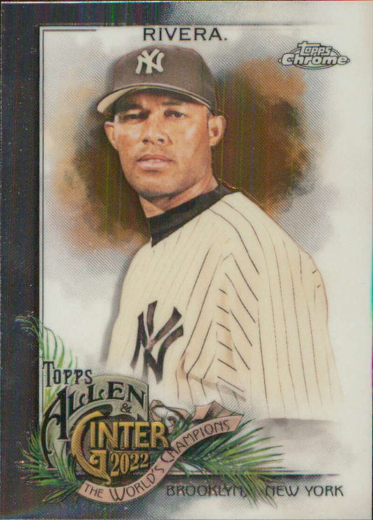 2022 Topps Allen and Ginter Chrome #22 Mariano Rivera NM-MT New York Yankees Baseball Card Image 1