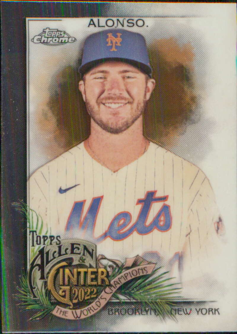 2022 Topps Allen and Ginter Chrome #29 Pete Alonso NM-MT New York Mets Baseball Card Image 1