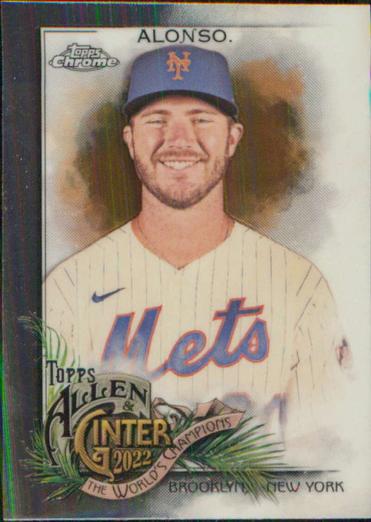 2022 Topps Allen and Ginter Chrome #29 Pete Alonso NM-MT New York Mets Baseball Card Image 1