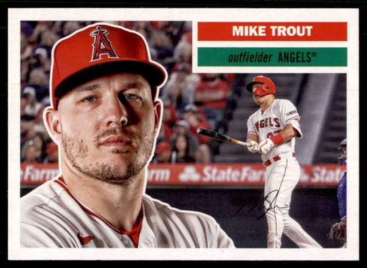 2023 Topps Archives #1 Mike Trout NM-MT Los Angeles Angels Baseball Card Image 1