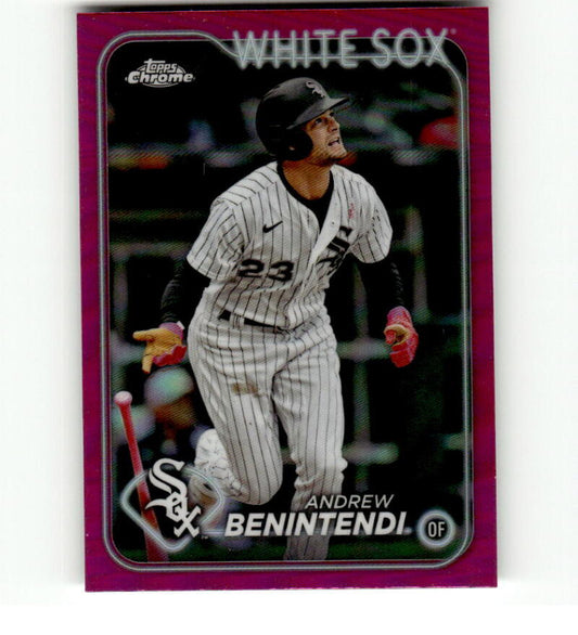 2024 Topps Chrome Refractor Pink #33 Andrew Benintendi NM-MT Chicago White Sox Baseball Card Image 1