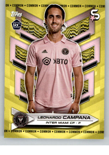 2024 Topps MLS Superstars Common Yellow #168 Leonardo Campana NM-MT RC Rookie Inter Miami CF Soccer Card