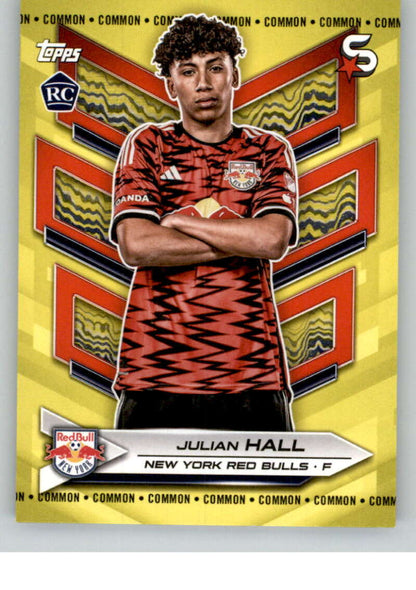 2024 Topps MLS Superstars Common Yellow #172 Julian Hall NM-MT RC Rookie New York Red Bulls Soccer Card
