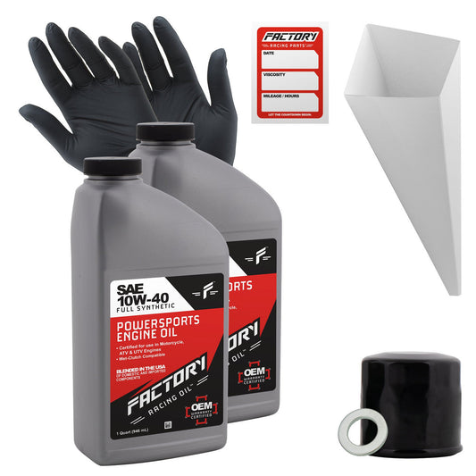 10W-40 2 Quart Oil Change Kit For Kawasaki KVF650, KVF360