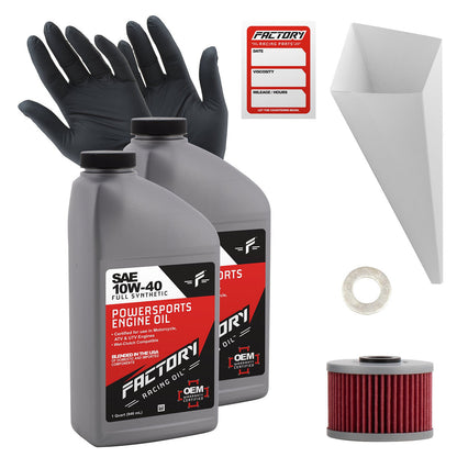 10W-40 2 Quart Oil Change Kit For Kawasaki BN125, KFX450R