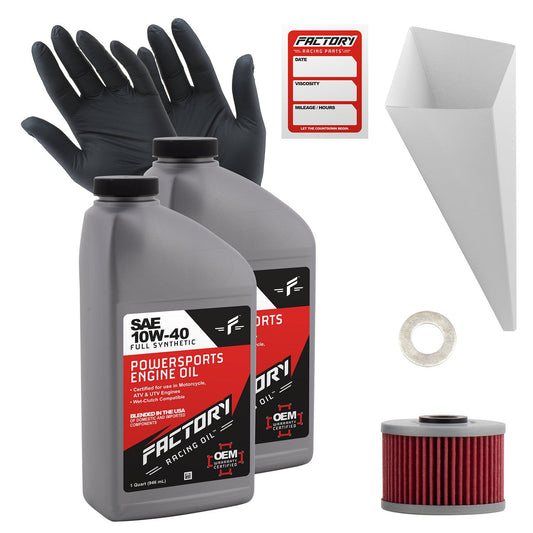 10W-40 2 Quart Oil Change Kit For Kawasaki BN125, KFX450R