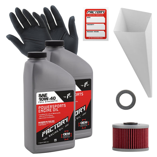 10W-40 2 Quart Oil Change Kit For Kawasaki KLX450R KL250G