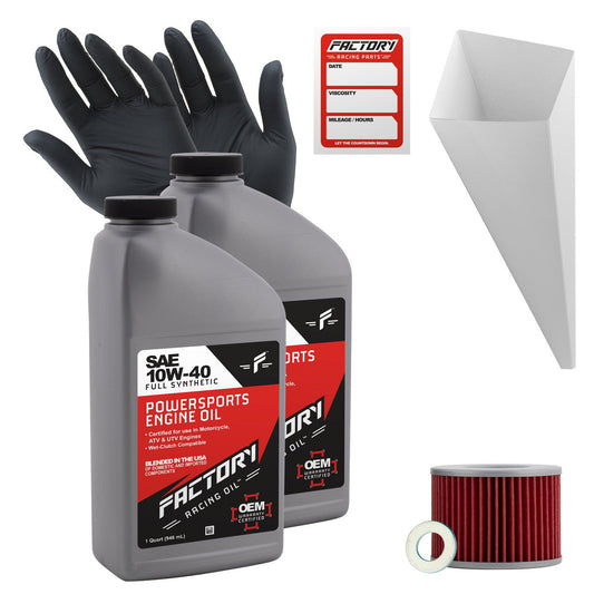 10W-40 2 Quart Oil Change Kit For Kawasaki EL250B EX250