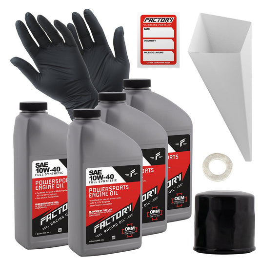 10W-40 4 Quart Oil Change Kit For Kawasaki Teryx 1000