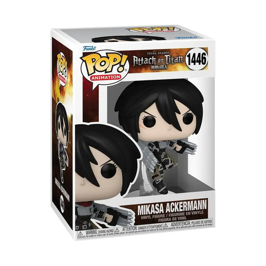 Mikasa Ackermann Funko Pop figurine in box from Attack on Titan collection