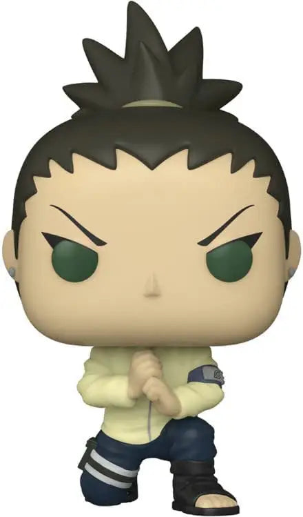 Funko Pop Boruto Shikadai figurine with spiky black hair for anime fans and collectors