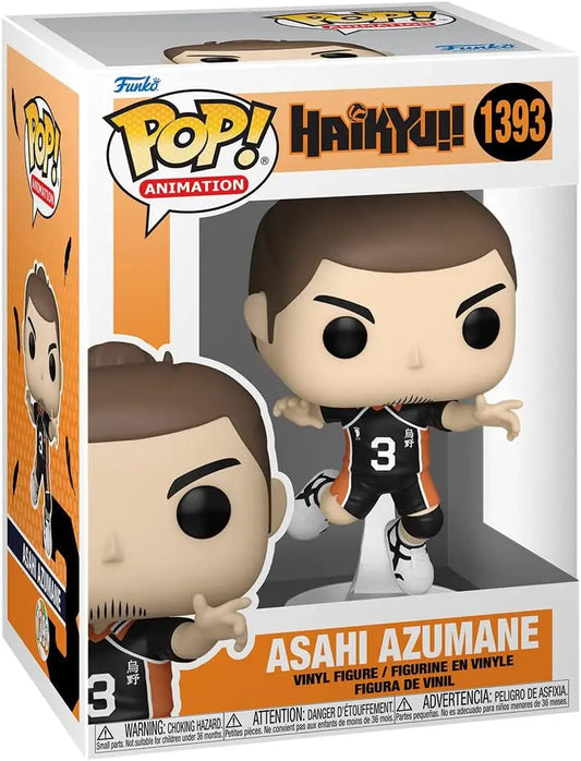 Funko Pop! Asahi Azumane figure in volleyball uniform from Haikyuu!! collectibles
