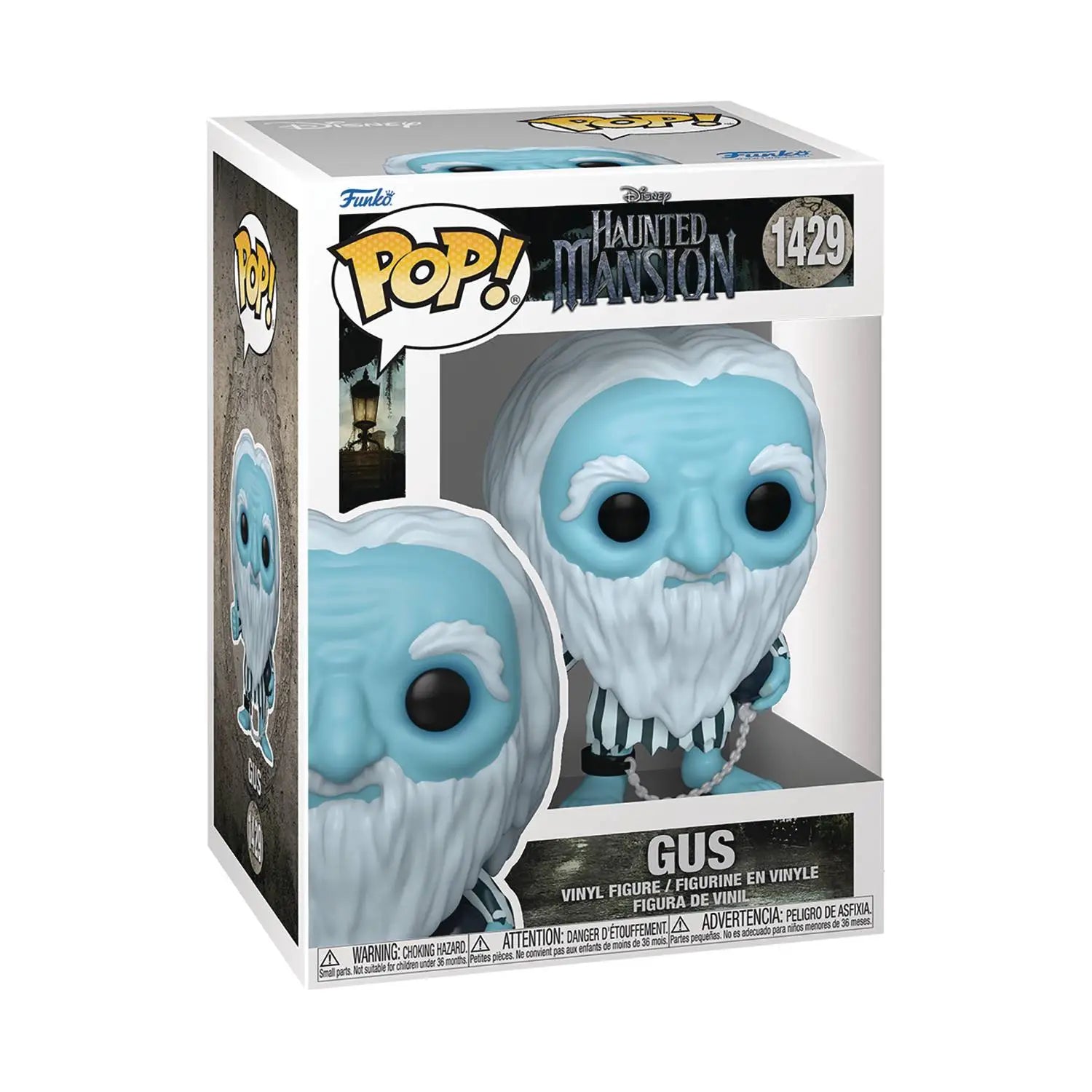 Funko Pop vinyl figure of Gus from Haunted Mansion for collectors and trading card fans