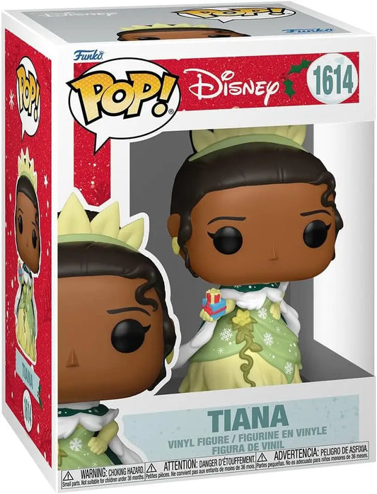 Funko POP! Disney Tiana holiday vinyl figure in festive themed box for collectible display