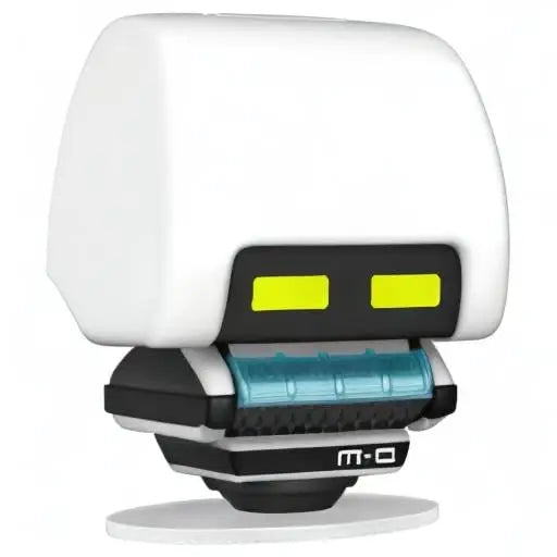 Stylized Funko Pop Disney Wall-E MO toy with glowing eyes and cuboid head