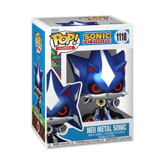 Funko Pop Neo Metal Sonic vinyl figure from Sonic the Hedgehog series in box