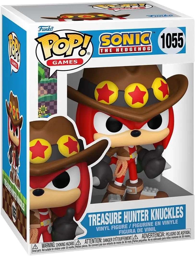 Treasure Hunter Knuckles Funko Pop figure from Sonic the Hedgehog #1055 collectible series