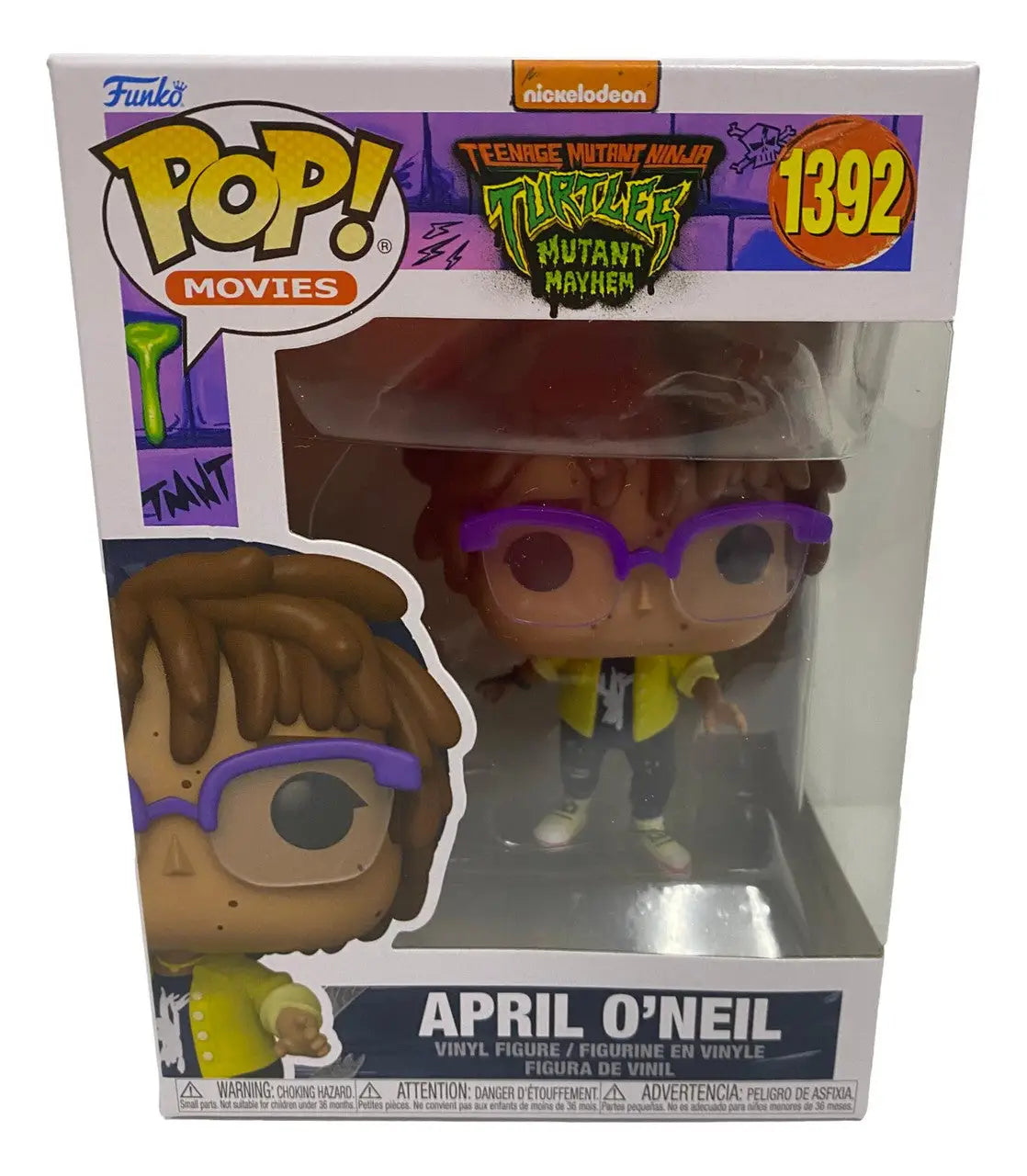 Funko Pop figurine of April O’Neil from Teenage Mutant Ninja Turtles in packaging