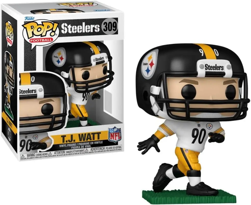 Funko Pop T.J. Watt Pittsburgh Steelers football figure in packaging and out of box