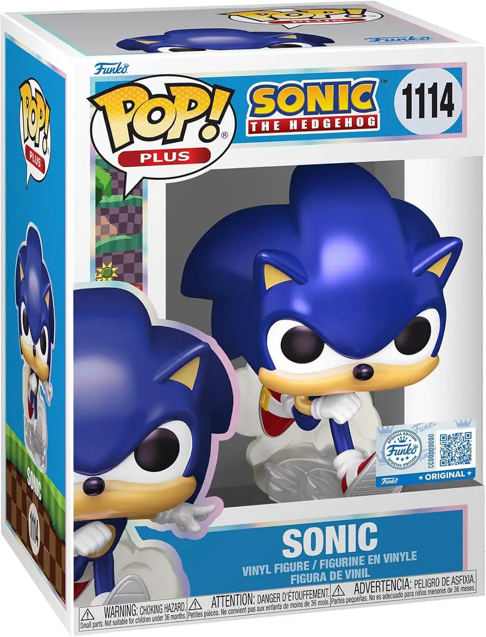 Funko POP Plus! Games Sonic the Hedgehog Sonic Pearl #1114 vinyl figure display